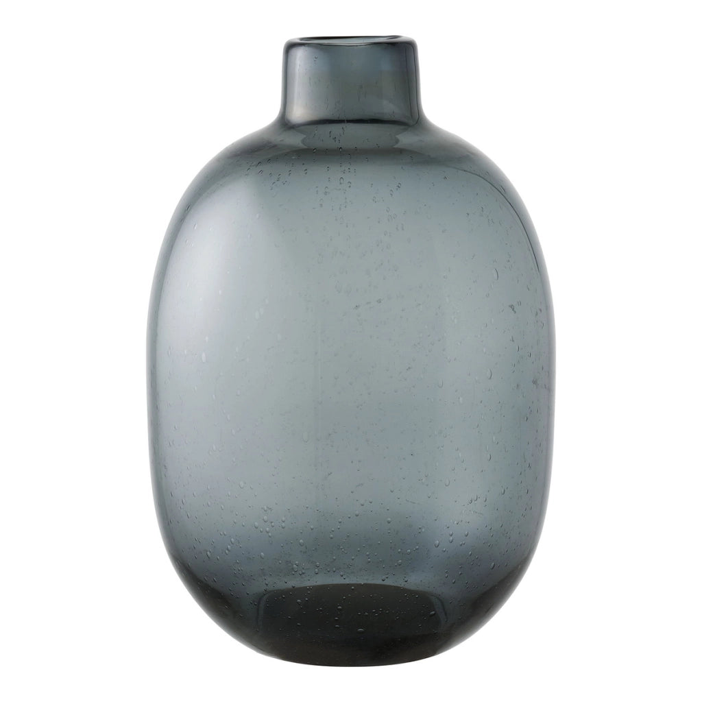 Vaso Decorativo HN5, Blu, Vetro, 23x23x35 cm