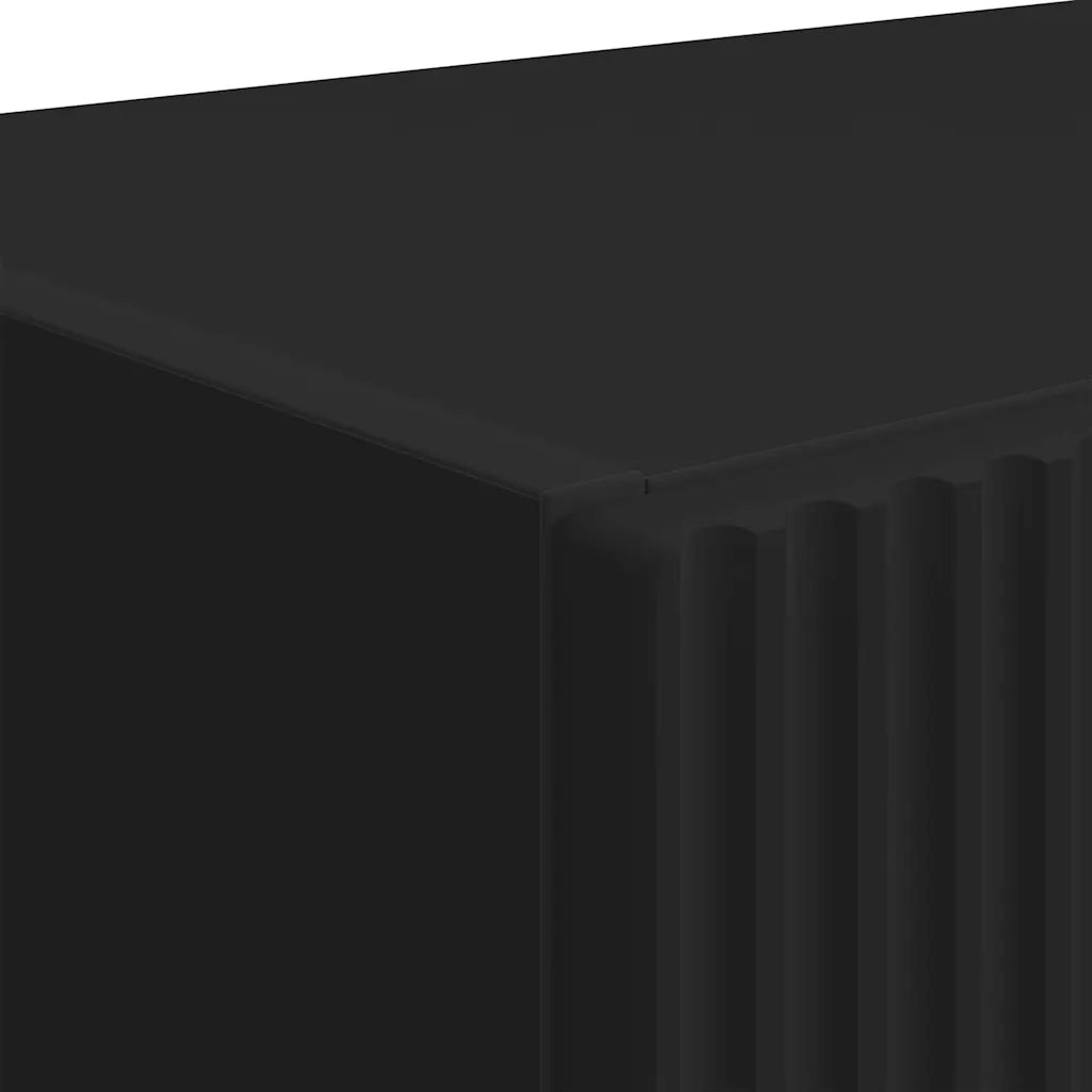 Mobile TV da parete Nero 59,5 x 31 x 80 cm Legno multistrato