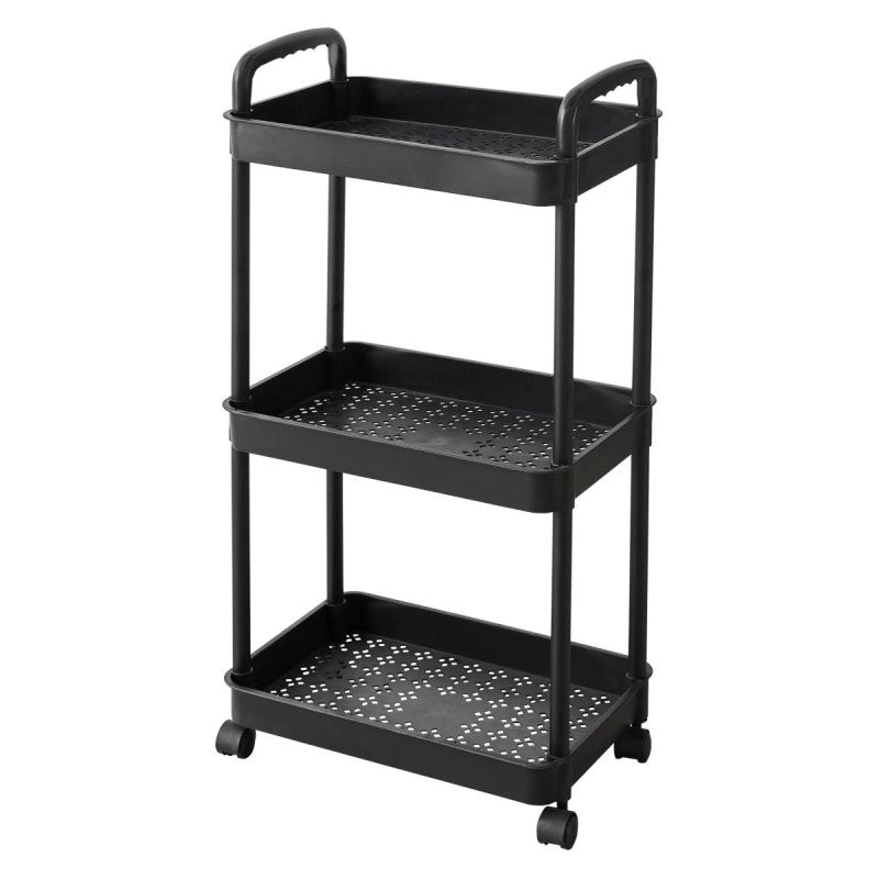 Carrello Cucina Andy Nero Dimensione 36x25x75 Cm