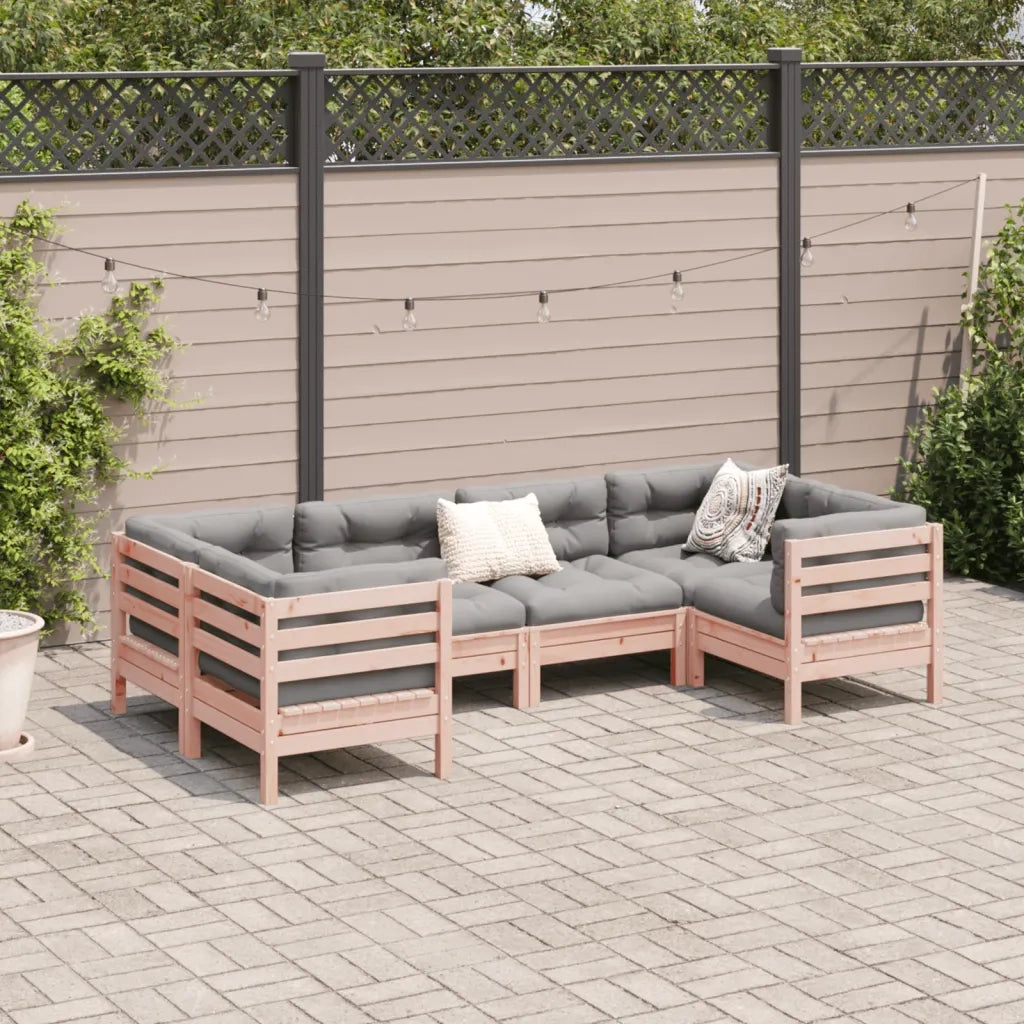 Set Divani Giardino 6 pz Cuscini Legno Massello Abete Douglas 3299612