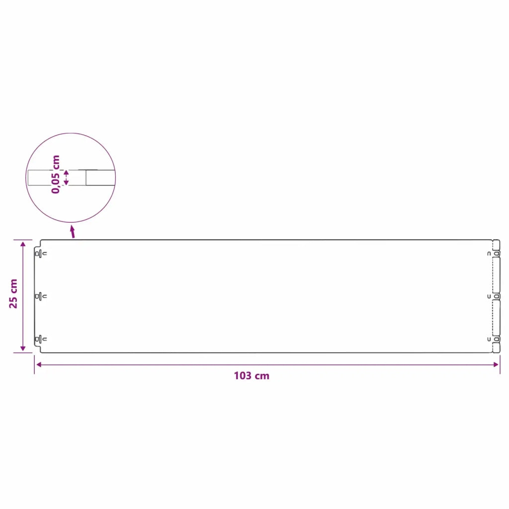 Bordura per Prato 10 pz 25 x 103 cm Acciaio laminato a freddo 860168