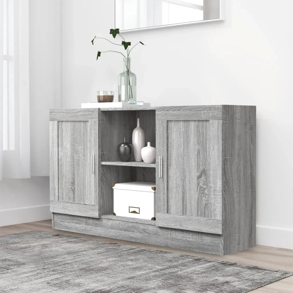 Credenza-Buffet-Armadio da cucina Grigio Sonoma 120x30,5x70 cm in Legno Multistrato
