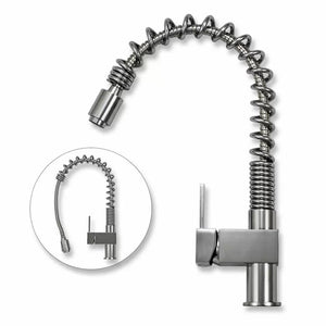 Lavello Cucina 1 Vasca e Mezza 105x50 cm in Acciaio Inox con Rubinetto Rainbow