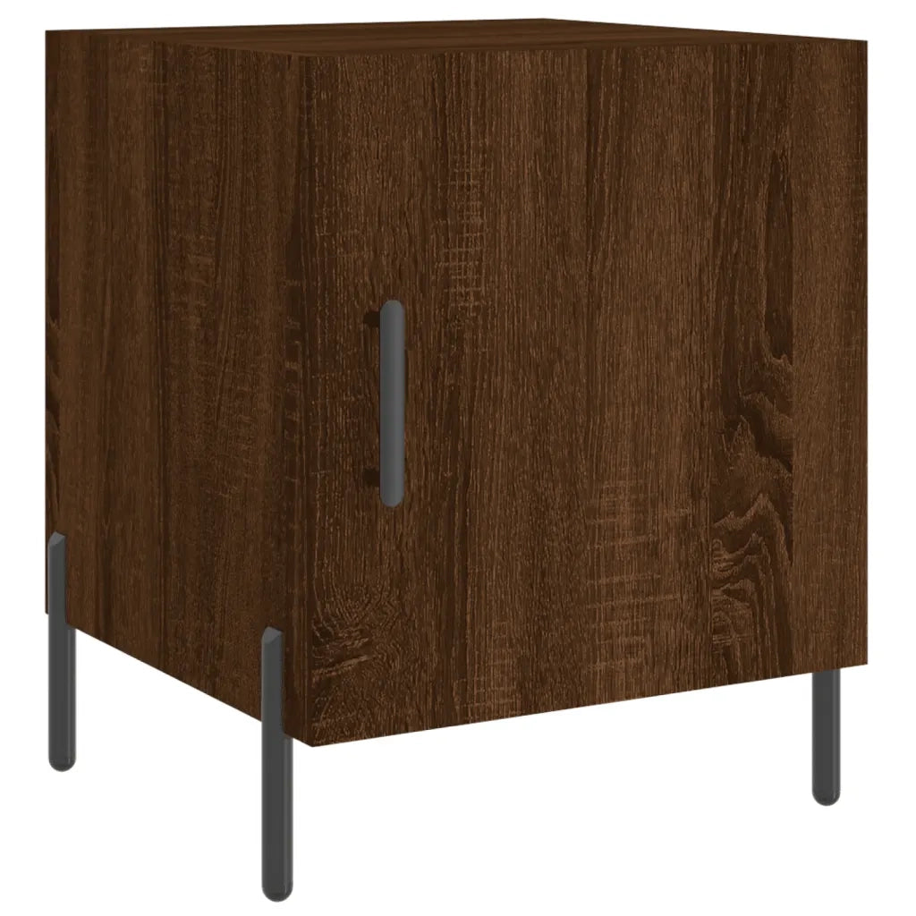 Comodini 2 pz-Set di 2 Tavolino da notte Rovere Marrone 40x40x50 cm in Legno Multistrato 751476