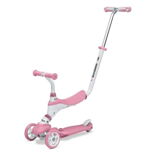 Monopattino bimbi mondo gioco g037645 on&go scribble 5 in 1 rosa e bia