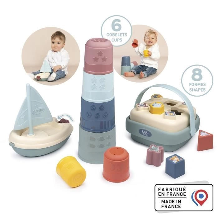 Little Smoby - Scatola risveglio e bagnetto - 3 giochi risveglio - A partire da 12 mesi - Prodotto in Francia