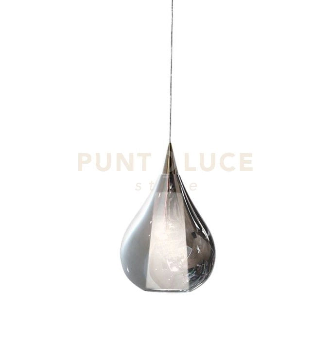 SOSPESI-E27G F Sospensione vetro 1 luce color fumè attacco E27 diam.25cm senza base