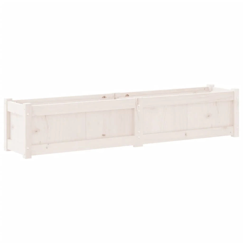 Fioriera rialzata per piante fiori terrazza giardino 150 x 31 x 31 cm legno massello di pino bianco 02_0037428