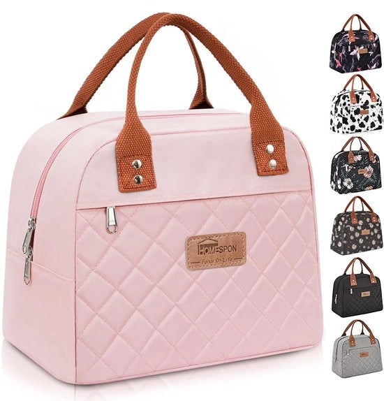Tas di lavoro per ufficio e picnic per adulti e donne, isolato, colore rosa