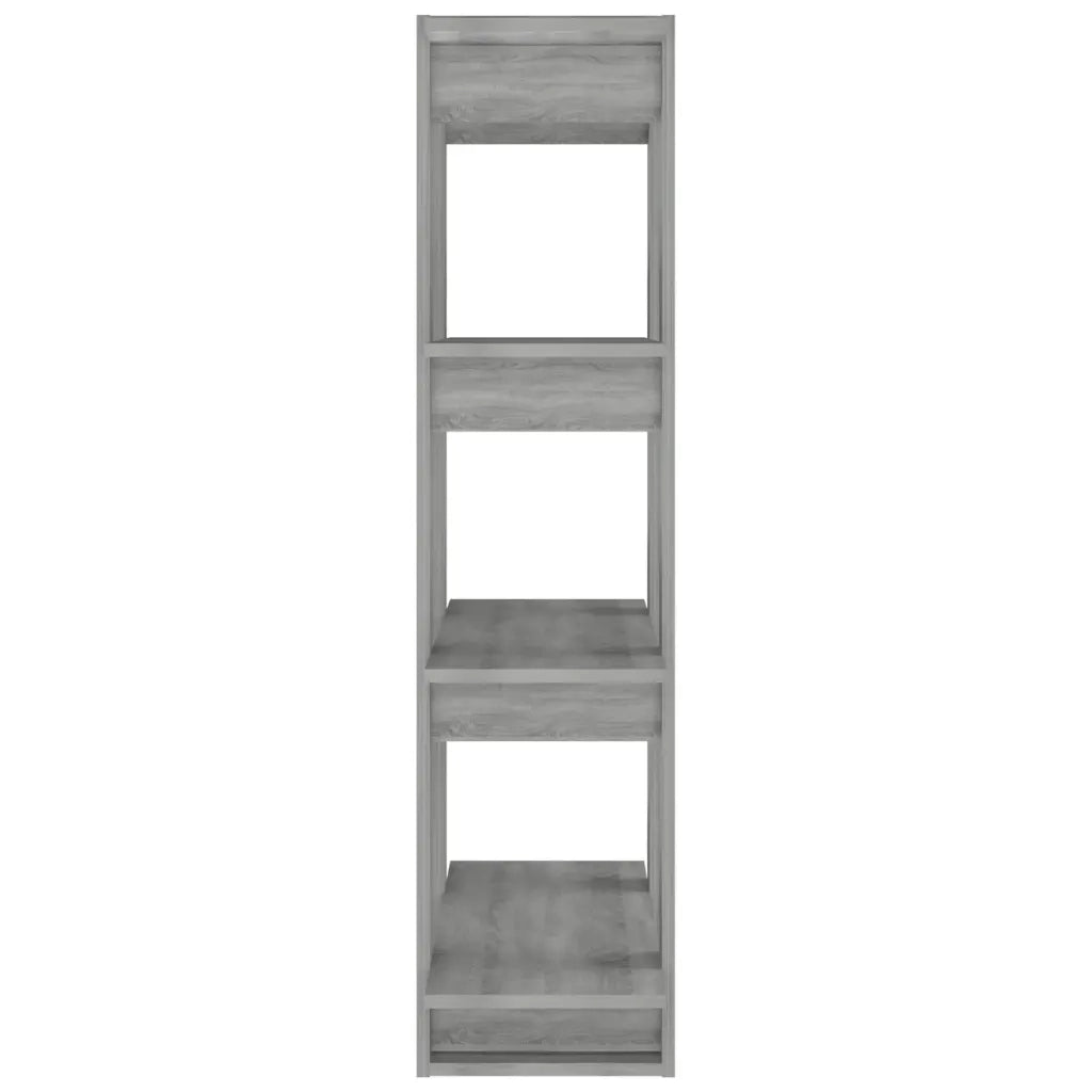 Libreria Divisorio-Scaffale per Libri-Mobile di Stoccaggio Grigio Sonoma 80x30x123,5 cm