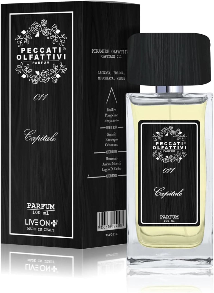 Peccati Olfattivi N.11 Profumo Uomo 100 ml – Parfum 30% Essenza Pura, Ispirato a Roma, Fragranza Maschile Intensa e Persistente