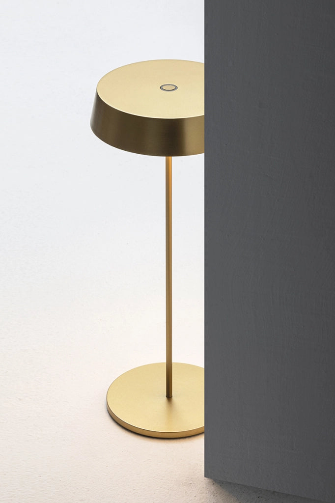 Inemuri Lampada da Tavolo Portatile Bianca LED 2,2W 2700K IP54, Ricaricabile USB, Dimmer Touch Integrato - Rossini Illuminazione