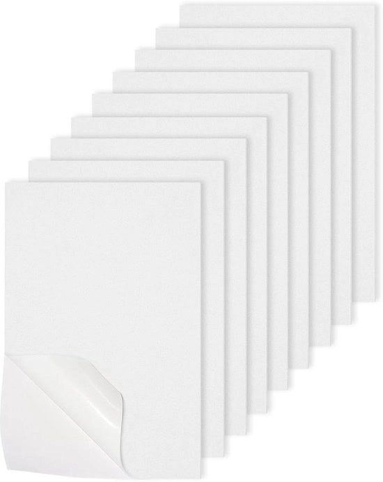 Sticker di gomma EVA 9 pezzi di pellicole autoadesive per hobby - Bianco
