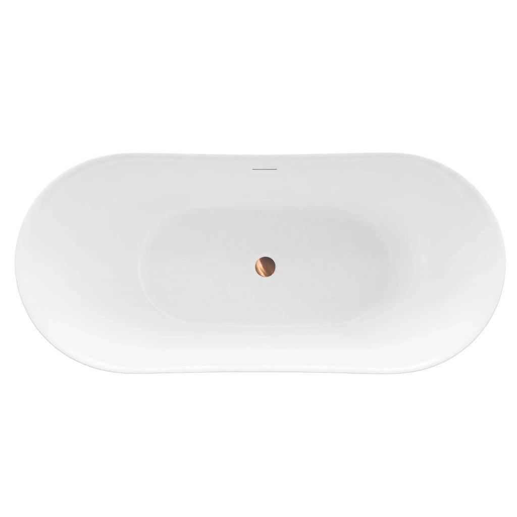 Vasca Bagno Da Terra Rea Ferrano Slim 170 Copritappo rame spazzolato