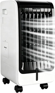 Climatizzatore portatile 3 in 1, 75 W, con serbatoio dell'acqua da 6 l, timer 8 ore, climatizzatore mobile per raffreddamento, ventilazione, umidificazione, nero e bianco, per ufficio e