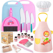Set di Cucina per Bambini - Cucine per Bambini Sicure per Bambini di 3 Anni in Avanti, per Verdure e Frutta