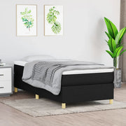 Struttura Letto a Rete a Molle Nero 90x200 cm in Tessuto 3120931