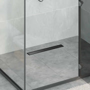 Drenaggio doccia 2 in 1 Nero 60 cm Acciaio Inox 304