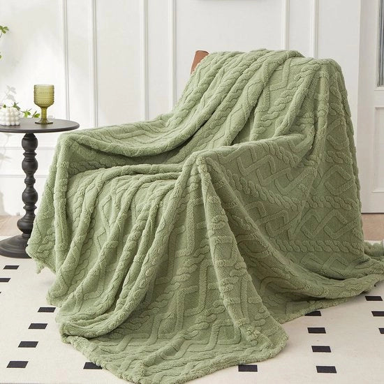 Deken multifunzionale per divano e letto, realizzato con morbidi microvezzi - Facile da pulire e multifunzionale - Ideale come coperta per divano e come lenzuolo per letto, Regalo perfetto (Verde, 150x200cm)