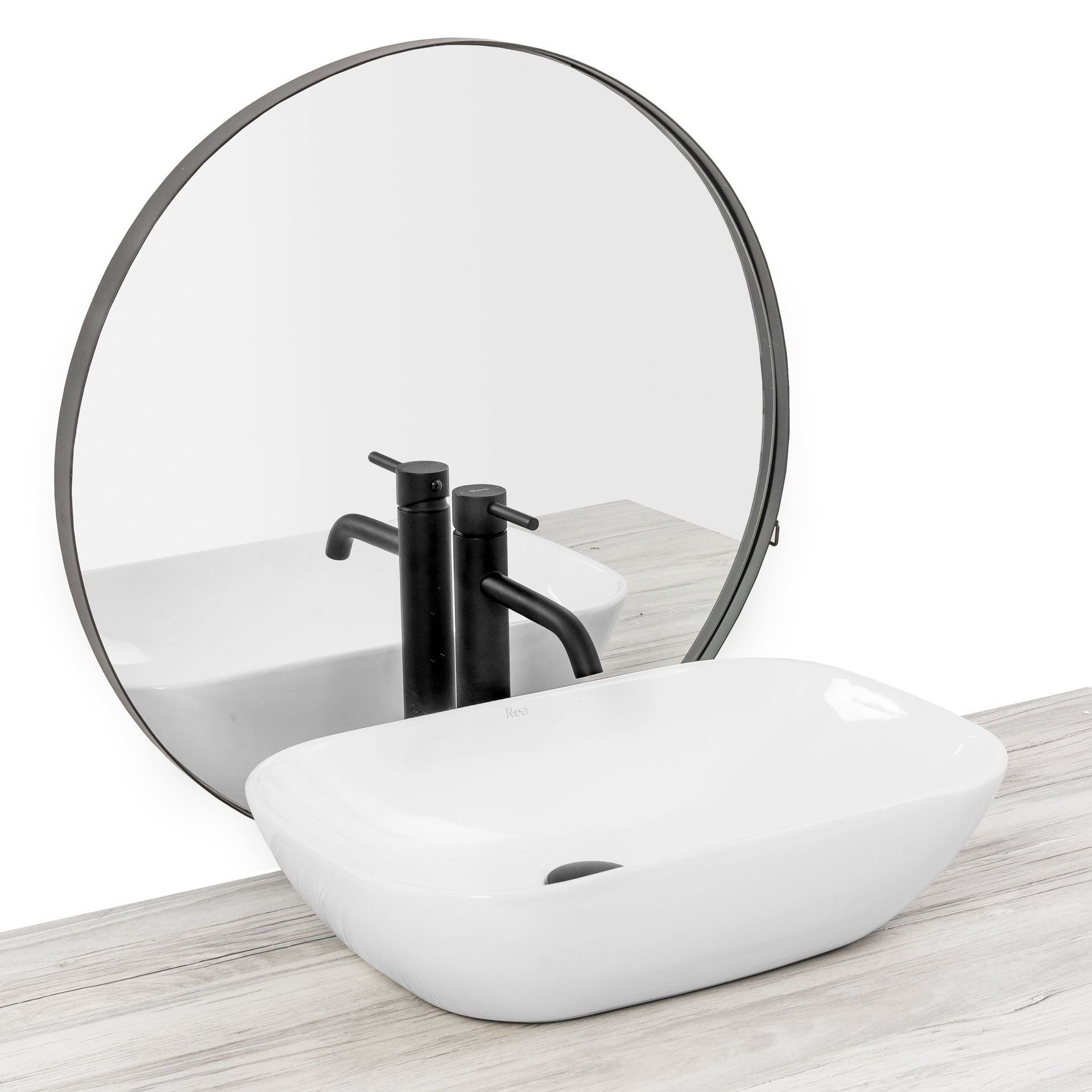 Lavabo Da Appoggio Rea Claudia 9447 White