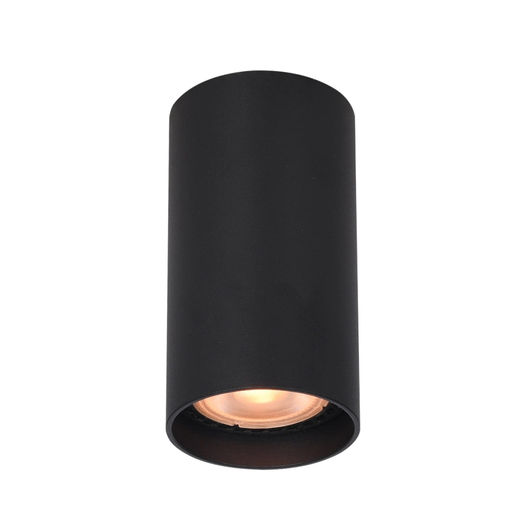 Spot soffitto tubo tondo 10cm nero GU10 10W Italux