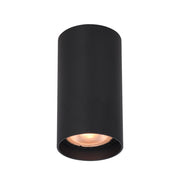 Spot soffitto tubo tondo 10cm nero GU10 10W Italux
