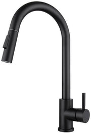 Kraan da cucina in acciaio inox con maniglia telescopica estraibile, temperatura doppia, con regolazione di temperatura