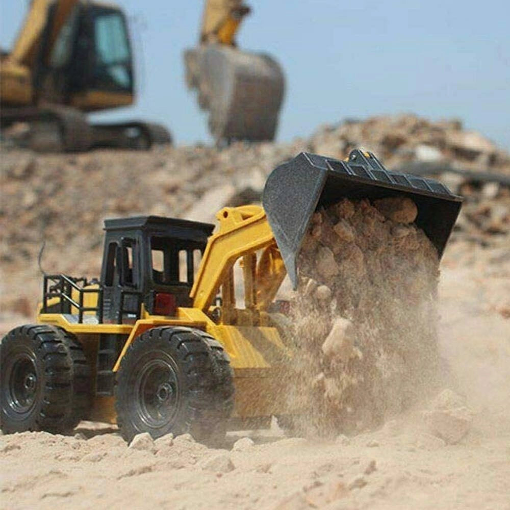 Trade Shop - Ruspa Bulldozer Radiocomandato Trattore Caricatore Frontale Giocattolo Bambini -