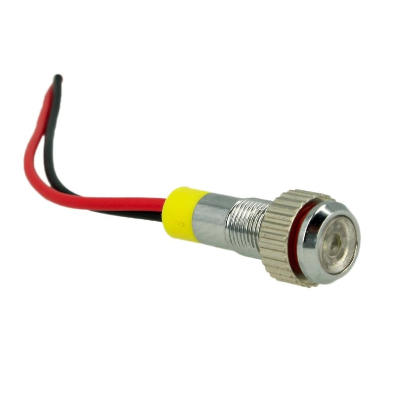 4 Pezzi Mini Viti Lampada Led Screw Con Filo Rondella 12V Bianco 6000K Luci Spia Per Auto Moto Camper