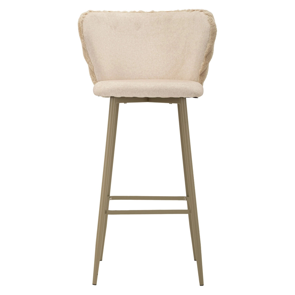 Kalpa, Sgabello Imbottito, 55x58x106h cm Bianco Crema