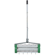 Arieggiatore manuale a rullo per prato 139 x 43;5 x 15 cm argento