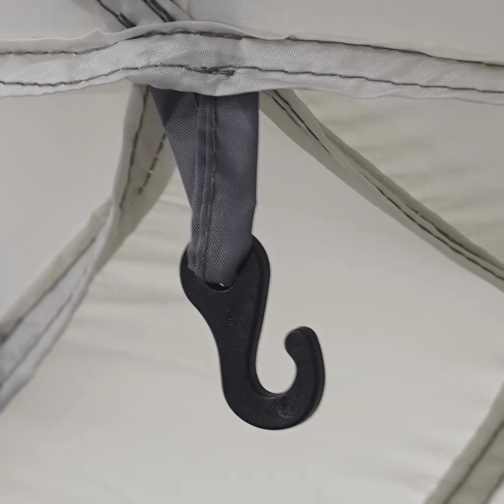 Tenda da piscina con Patta Rimovibile&Pareti in Rete 618x532 cm