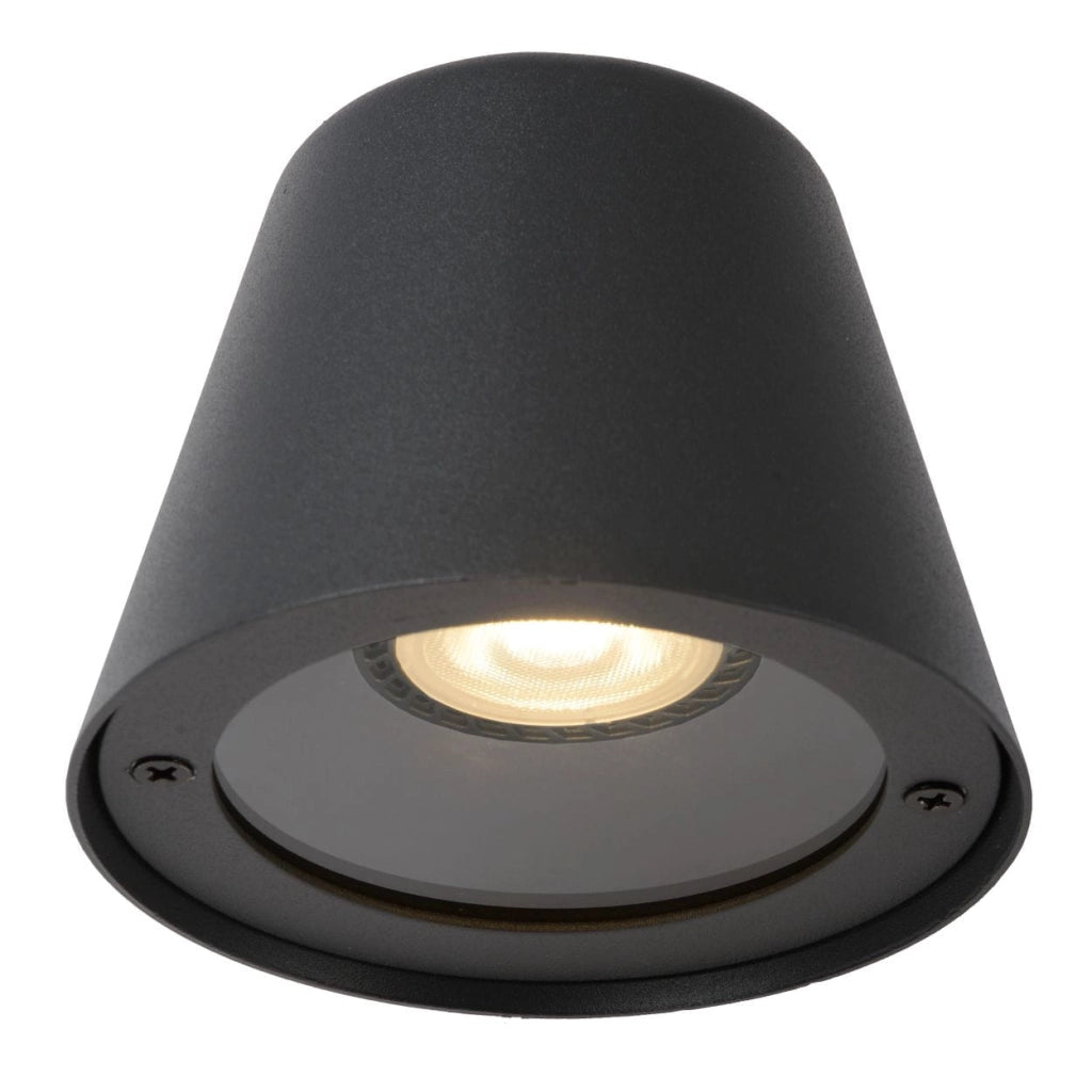 Applique esterna Lucide Dingo GU10 5W 3000K IP44 nera