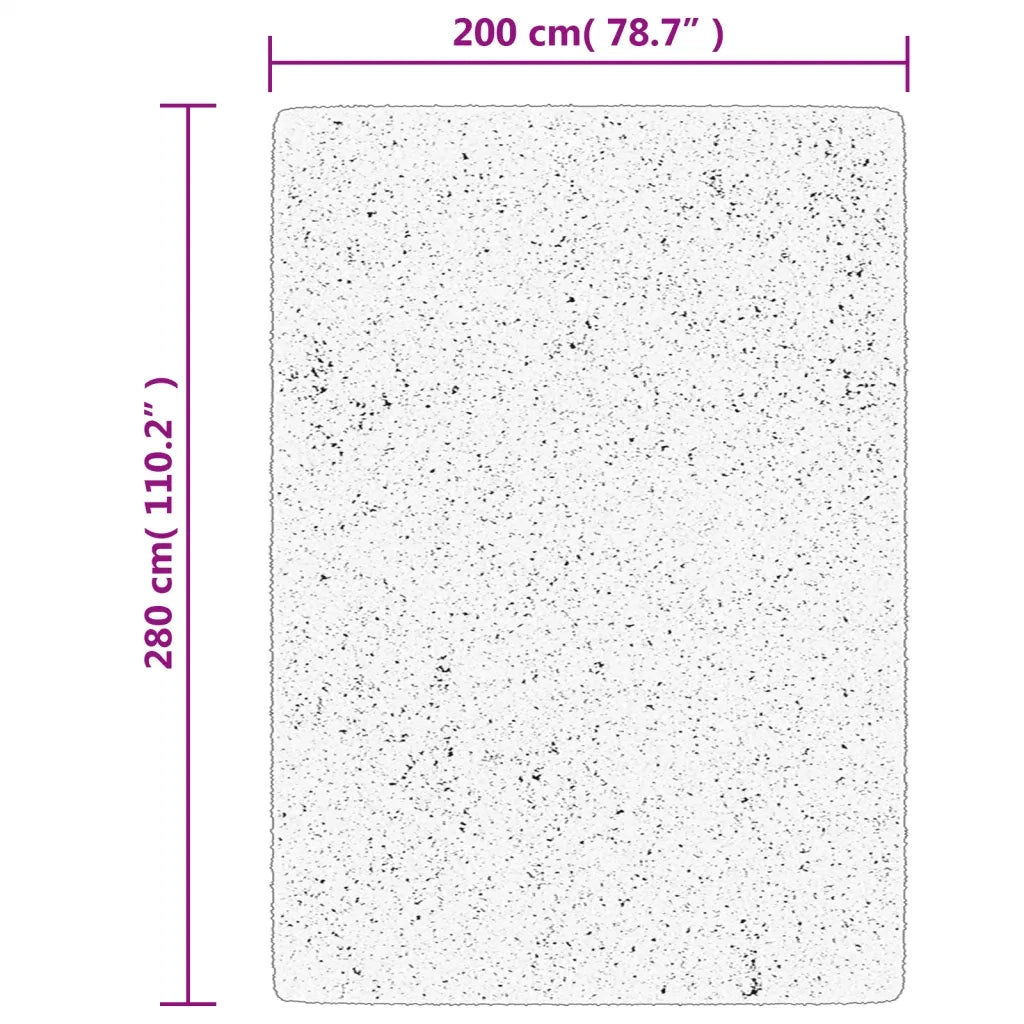 Tappeto Shaggy PAMPLONA a Pelo Lungo Nero e Crema 200x280 cm 375415