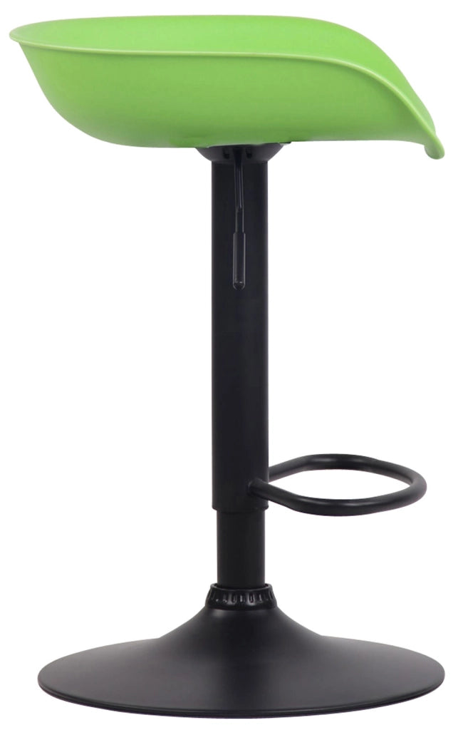 Set di 4 sgabelli da bar Anaheim in plastica verde,nero