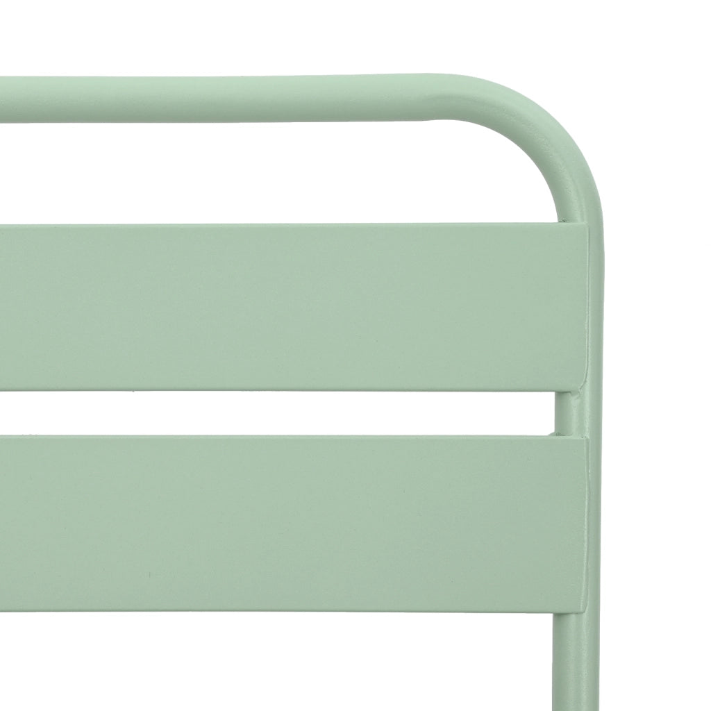 Sedia da Giardino Pieghevole 2 pcs Verde Chiaro 42x52x82 cm Acciaio verniciato a polvere