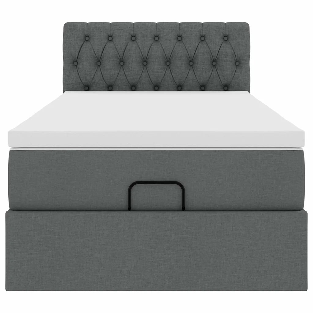 Struttura Letto Pouf con Materasso 100x200 cm in Tessuto 3312368