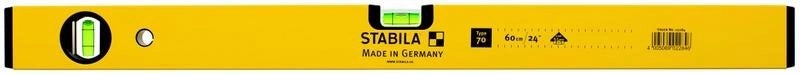LIVELLA A 2 BOLLE STABILA ART.70 IN ALLUMINIO CM.30, BOLLE A BOTTE, PRECISIONE DI MISURAZIONE 1 MM/MT