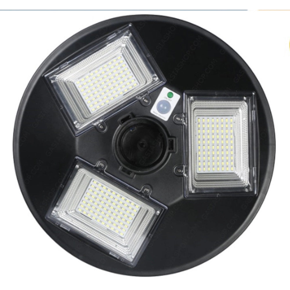 Trade Shop - Lampione Led Circolare Con Pannello Solare Sensore Movimento Ip65 100w Lt112-120-7000k -