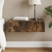 Tavolino da Parete Laterale 59 x 34,5 x 17 cm Rovere Fumo 898490