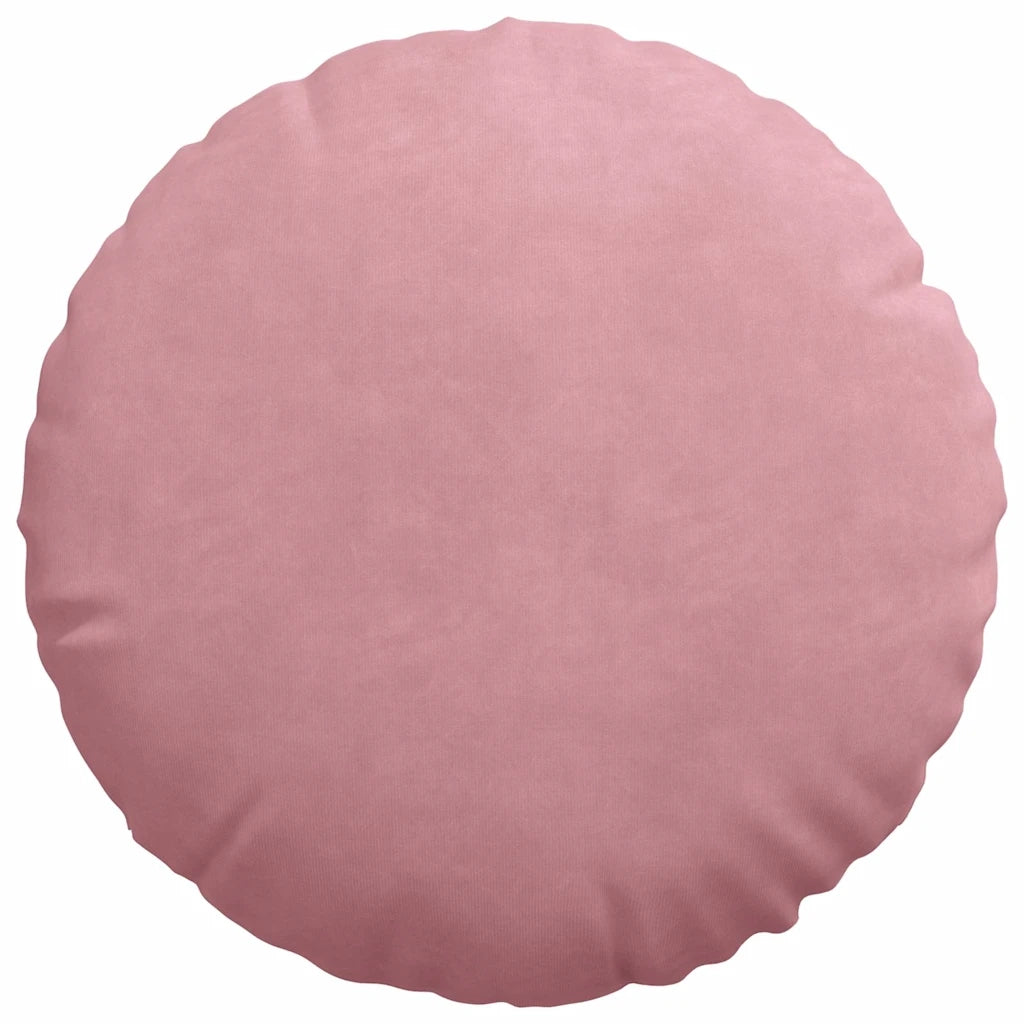 Cuscini per Seduta 2 pcs Rosa Ø 40 x 13 cm Velluto