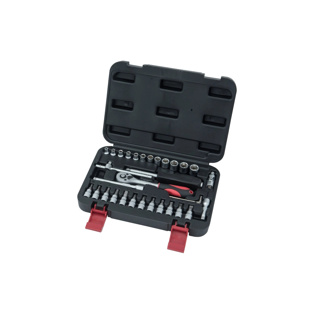 Chiavi a Bussola con Cricchetto 1/4" PH Esagonali Chiave a T Prolunga Set 33 Pz