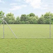 Palo della recinzione Argento 50 x 1,4 m (rete 25 mm) Acciaio