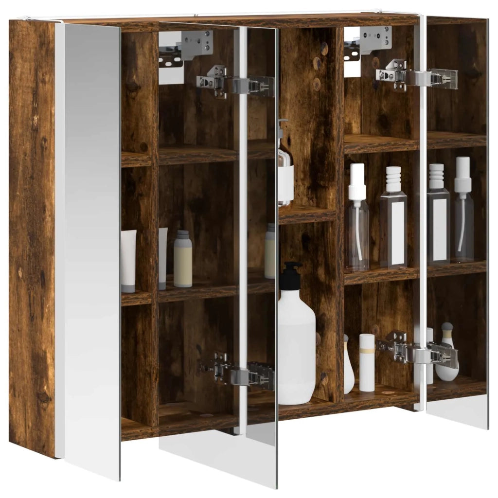 Mobiletto per specchio da bagno Rovere fumé 889251