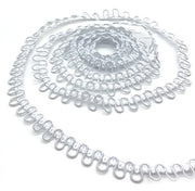 Tessuto con Foro per Cintura 4,5 Metri - Elastico - Decorazione con Bordo - Filo in Nilon Durevole - Adatto per Abiti - Fori Perfetti per Cinture - Trasformazione per Abiti