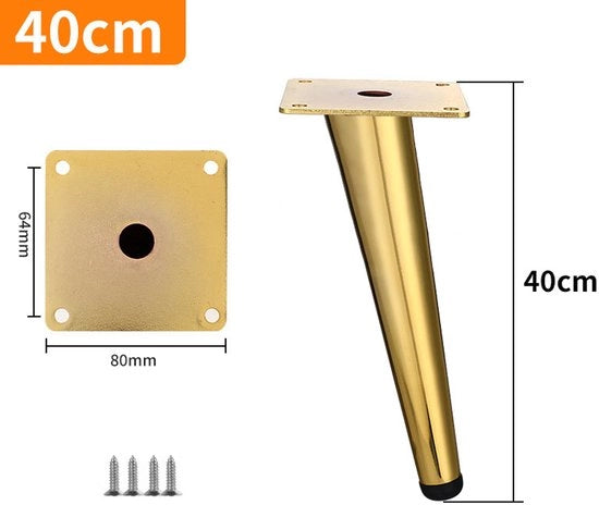 Sostegno per TV in metallo, sostegno per divano, sostegno per tavolo, sostegno per mobili, sostegno per armadio, sostegno per comodino, accessori domestici - Goud 40 cm
