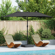 Ombrello da giardino Nero 385 x 209 x 244 cm 42003281
