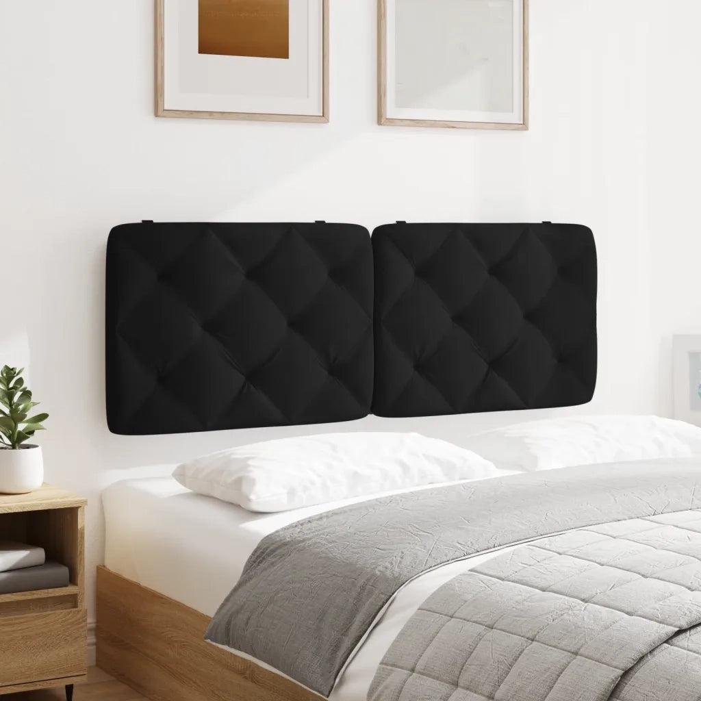 Cuscino Testiera Nero 140 cm in Velluto 374729