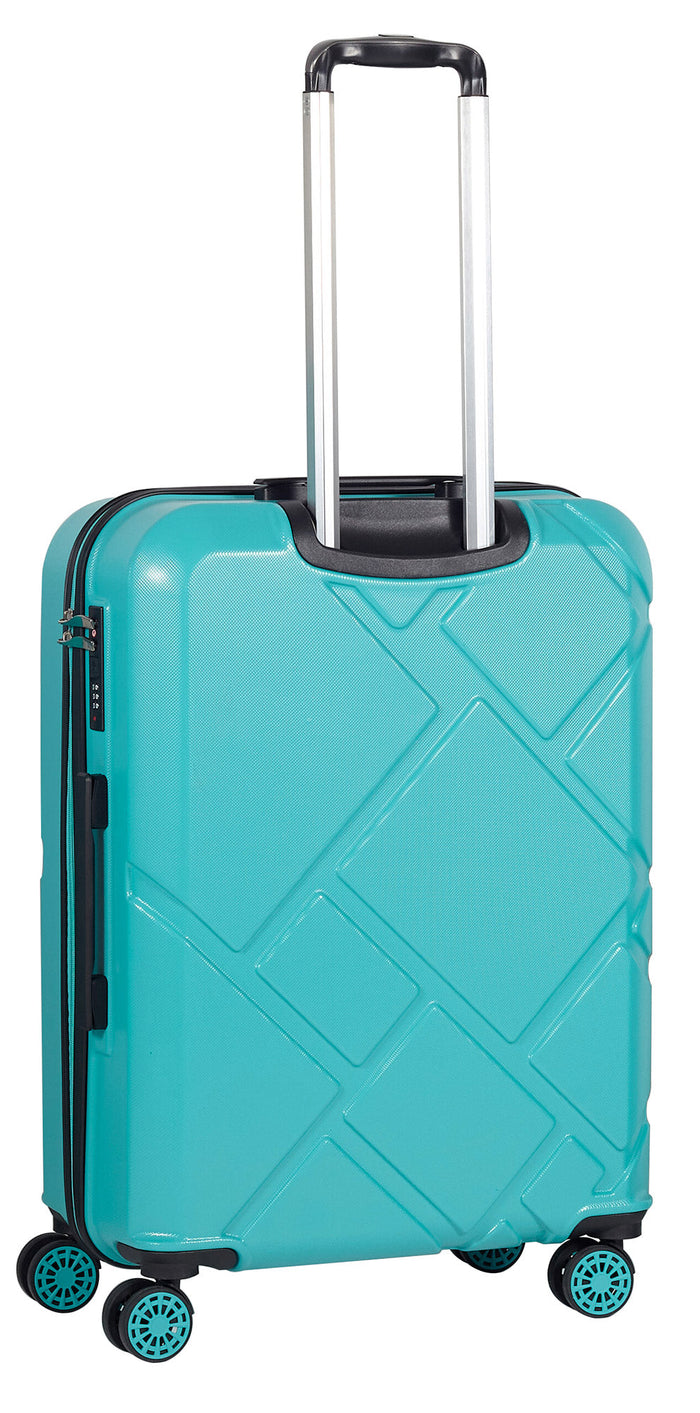 Trolley Valigia Media Rigida in ABS 4 Ruote TSA Ravizzoni Mango Turchese