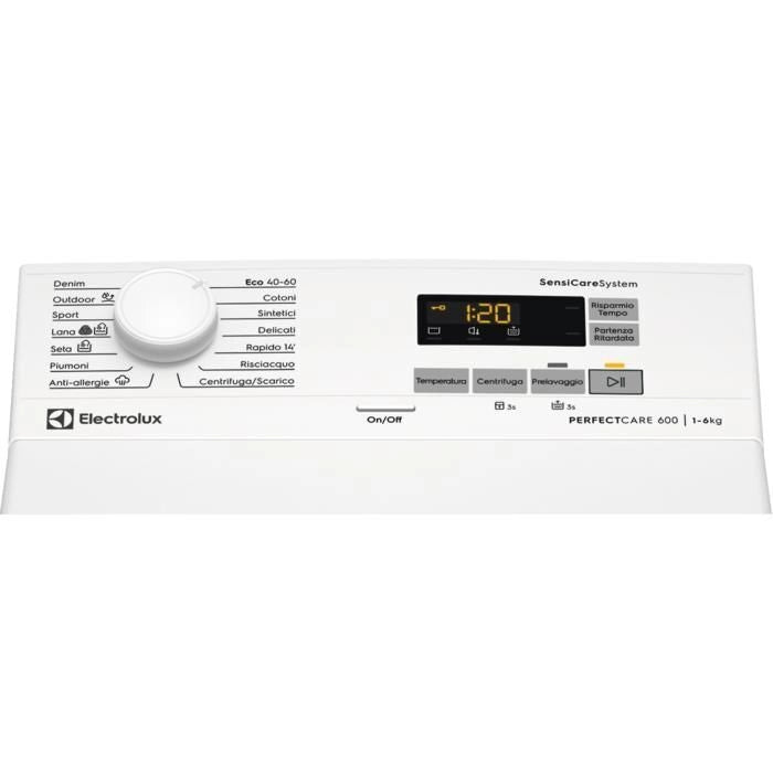Electrolux LAVATRICE CARICA ALTO 6 KG CLASSE C 1200 GIRI EW6T526C MADE IN EUROPE